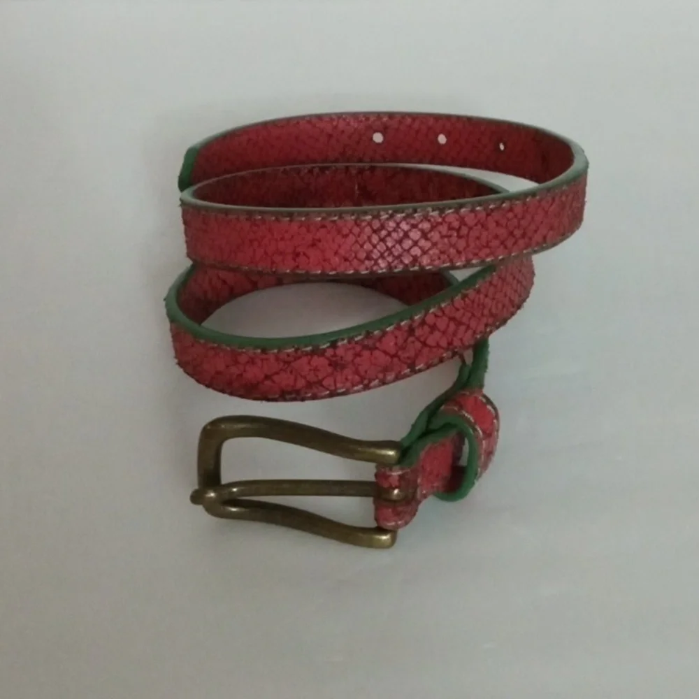 Liebeskind Berlin Women's Cow Leather Coral & Green Preowned